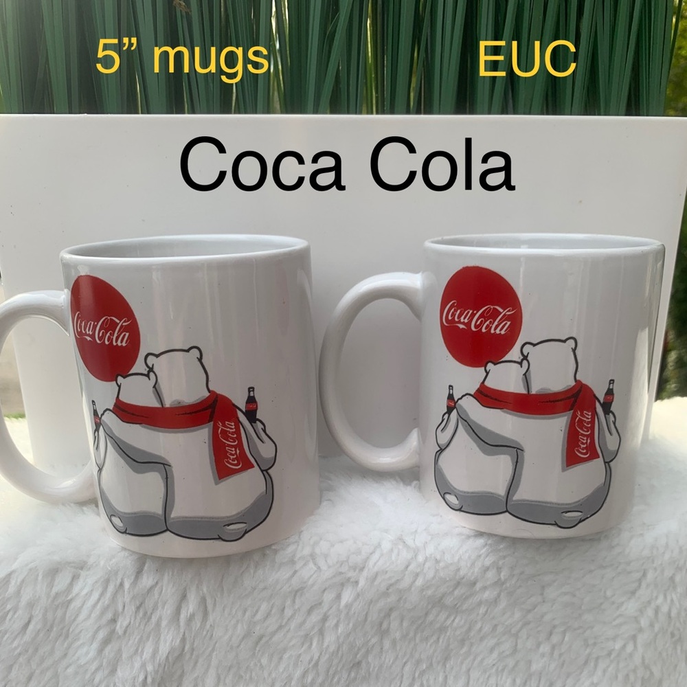 ⭐️ 2 mugs COCA COLA 2️⃣Polar Bear Mugs - SET of 2 Northern Lights